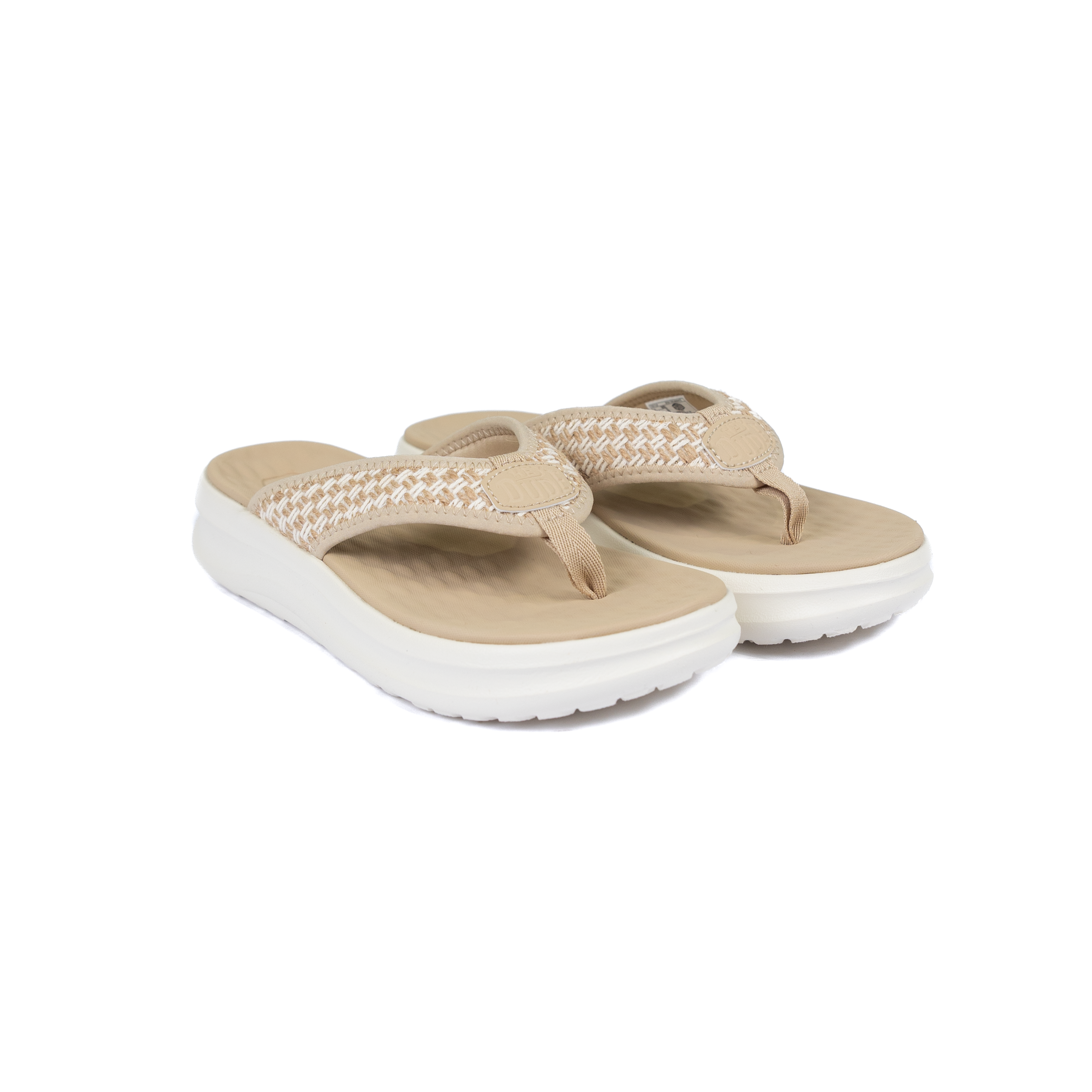 Women's Hey Dude Irish Cream/White Tide Flip Flops 44443-0OI