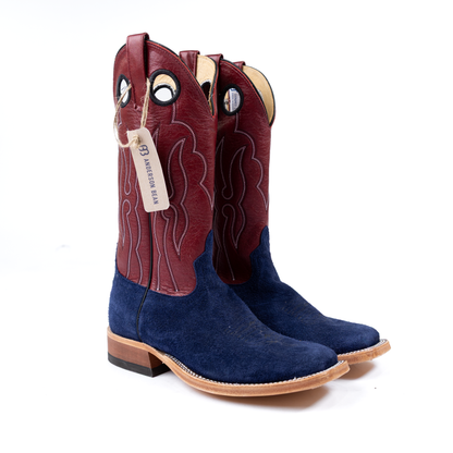 Anderson Bean Deep Blue Wyoming with 13" Deep Red Milan Tops