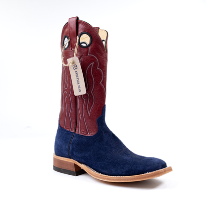 Anderson Bean Deep Blue Wyoming with 13" Deep Red Milan Tops