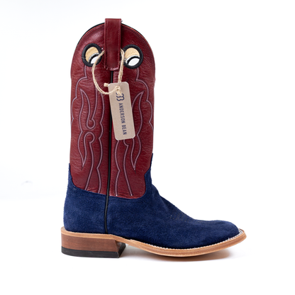 Anderson Bean Deep Blue Wyoming with 13" Deep Red Milan Tops