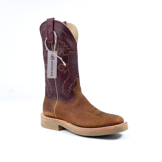 Anderson Bean Natural Brahma Bison with 13" Oxblood Outlaw Tops