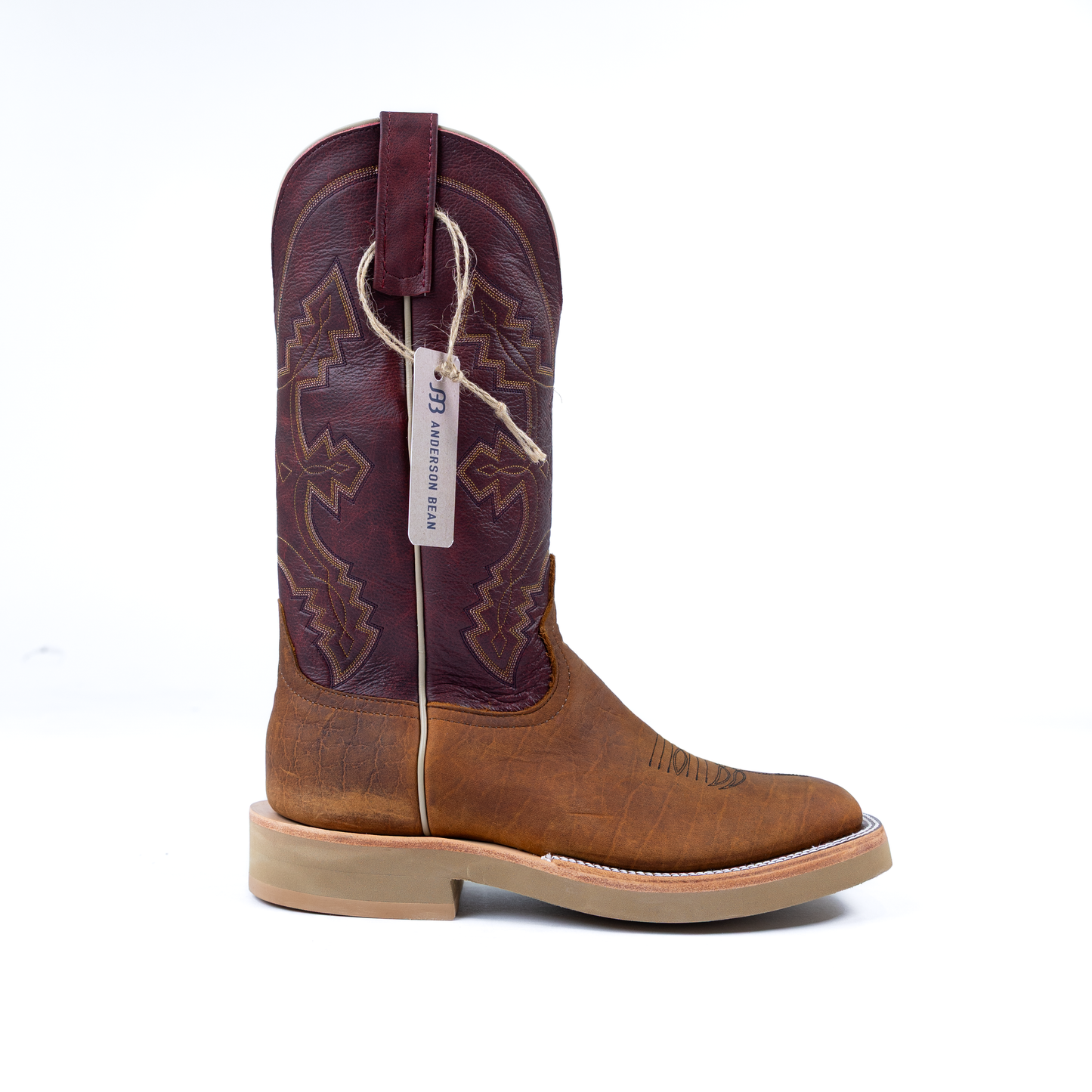 Anderson Bean Natural Brahma Bison with 13" Oxblood Outlaw Tops