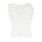 Women's White Fitted Sleeveless Top IT19087
