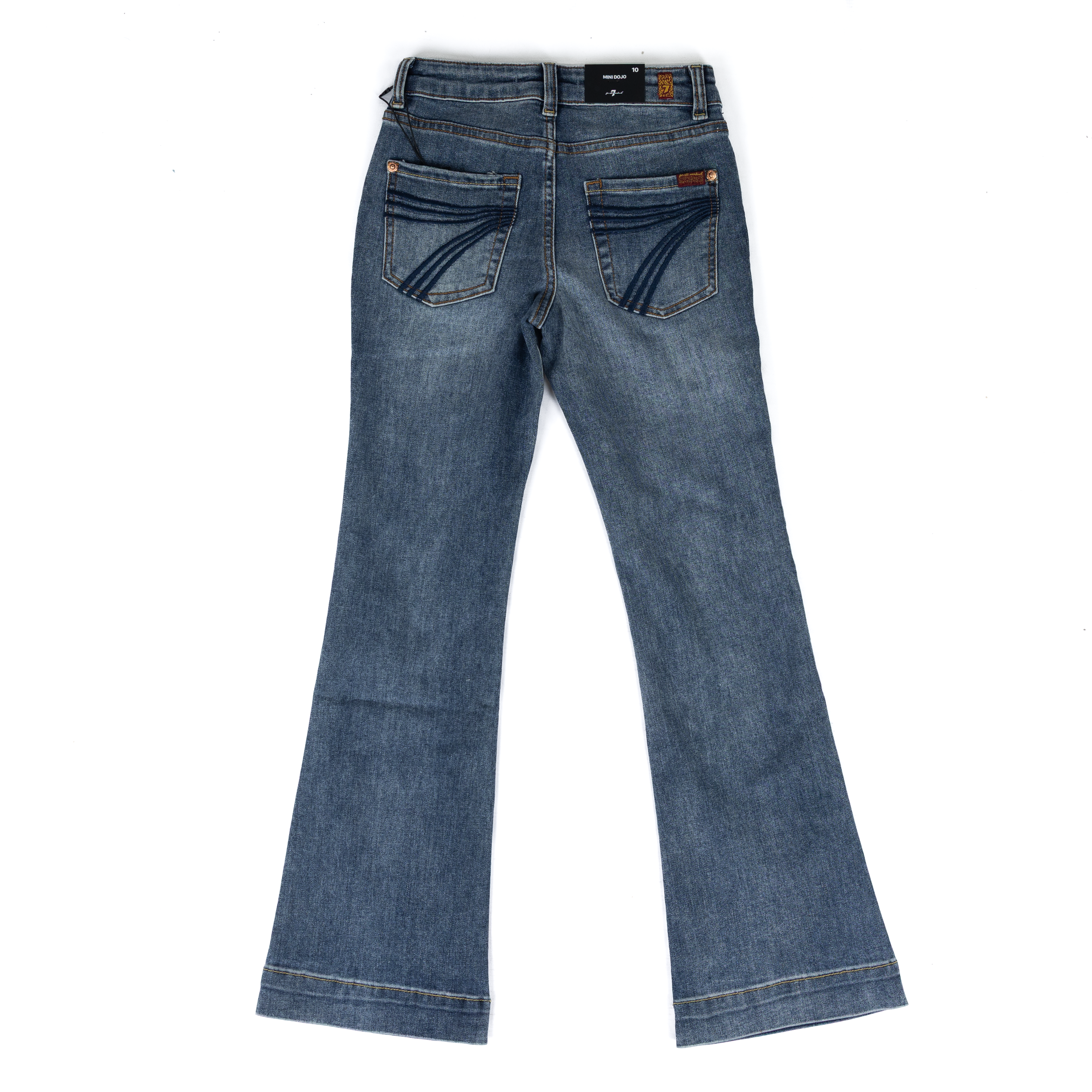 Girl's Seven for All Mankind Distressed Authentic Mini Dojo Jeans 7KHF0H85-DLU