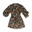 Women's Jodifl Black Floral Button Up Dress H42106-1