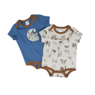 Boy's Carhartt Infant 2 Piece Short Sleeve Farm Print Onesie Set CG8108-CT57