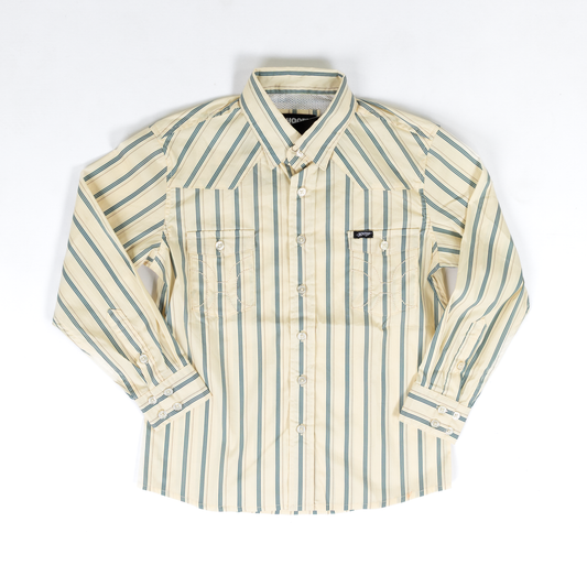 Boy's Hooey "Maverick" Long Sleeve Pearl Snap Shirt HT1864WH-Y