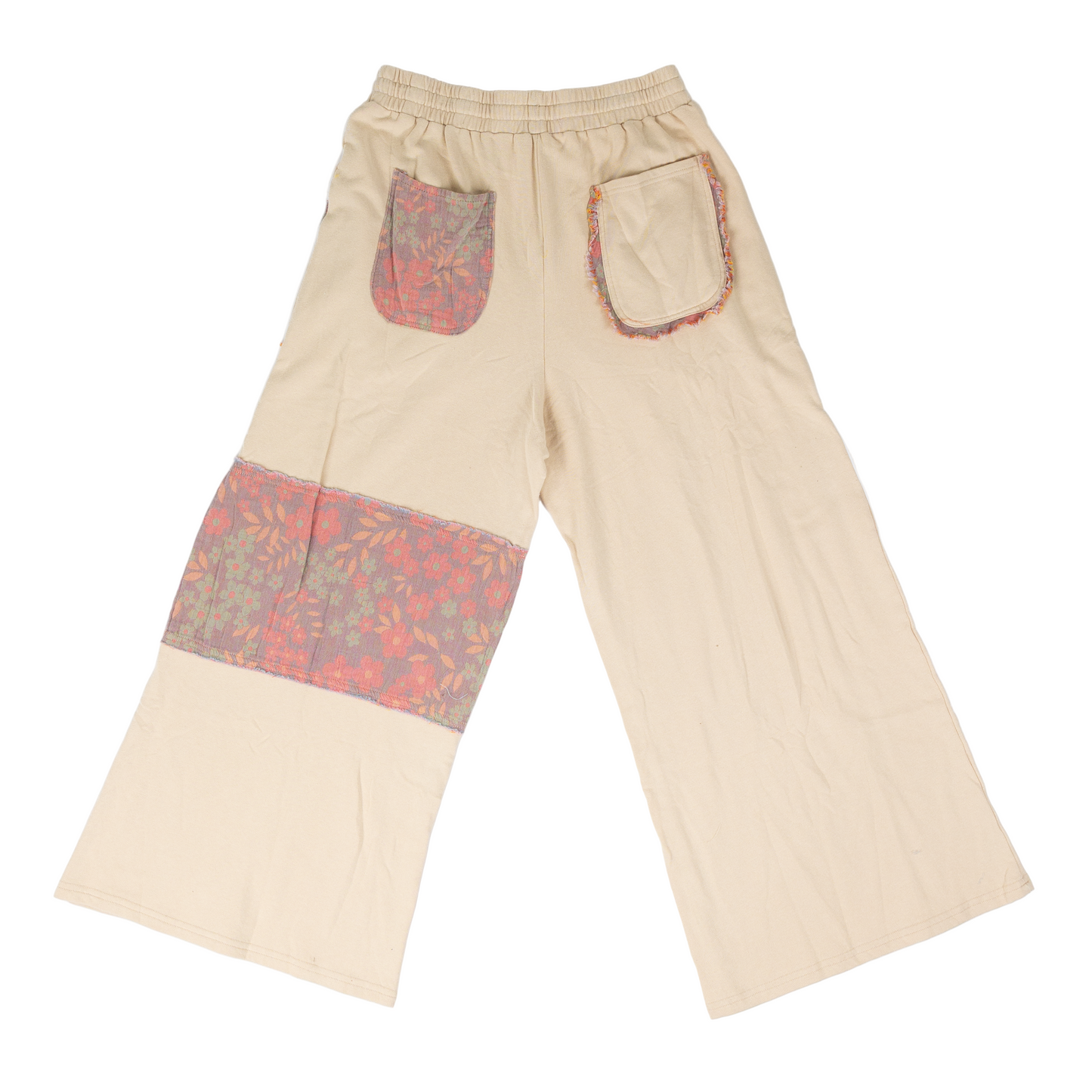 Women's Easel Oatmeal Floral Block Sweatpants EB90151
