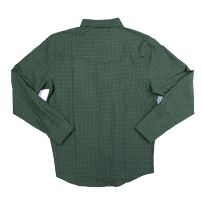Men's Ferrell Collin in Green Long Sleeve Snap Shirt FPL1002597