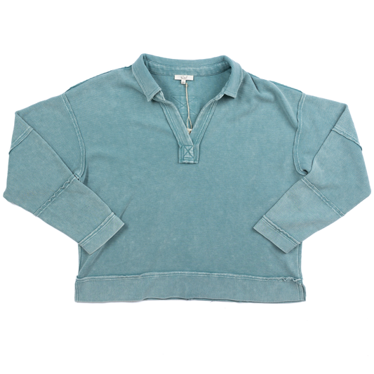 Women's Easel Faded Teal Thermal Top ET71627