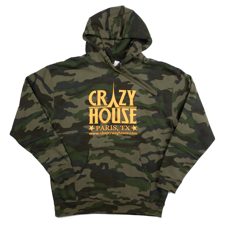 Crazy House Camo Fleece Lined Hoodie