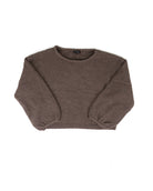 Blu Pepper Women's Mocha Long Sleeve Fuzzy Pullover Sweater 