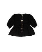 Entro Women's Black 3/4 Puff Sleeve Blouse 