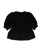 Entro Women's Black 3/4 Puff Sleeve Blouse 