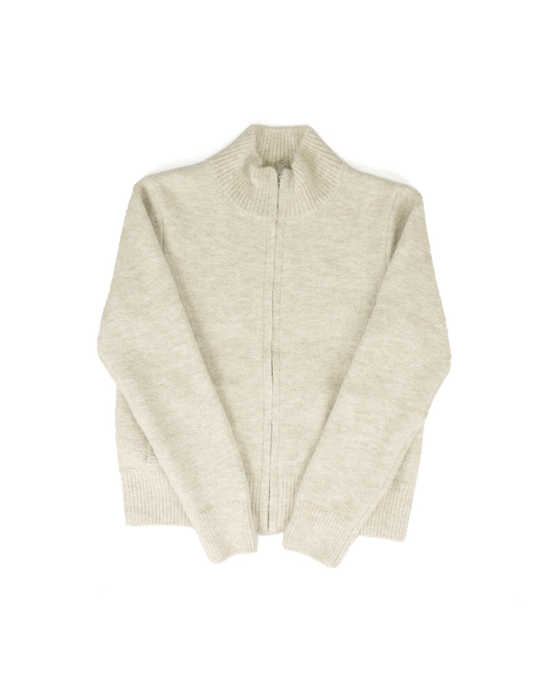 Another Love Women's Cream Rozelle Long Sleeve Mock Neck Jacket 
