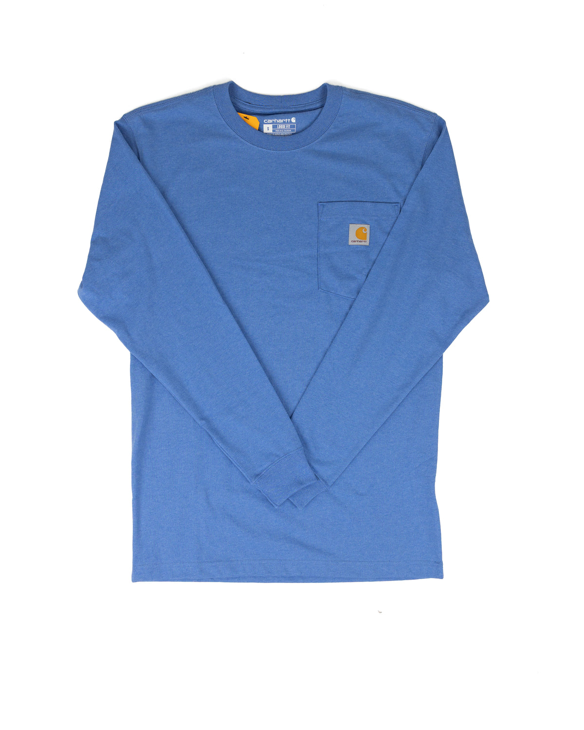 Carhartt Men's Blue Heather Dearborn Long Sleeve T-shirt K126-HX6