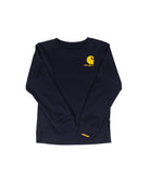 Carhartt Boy's Long Sleeve Navy T-shirt (2T-4T) CA6892N89-BA1