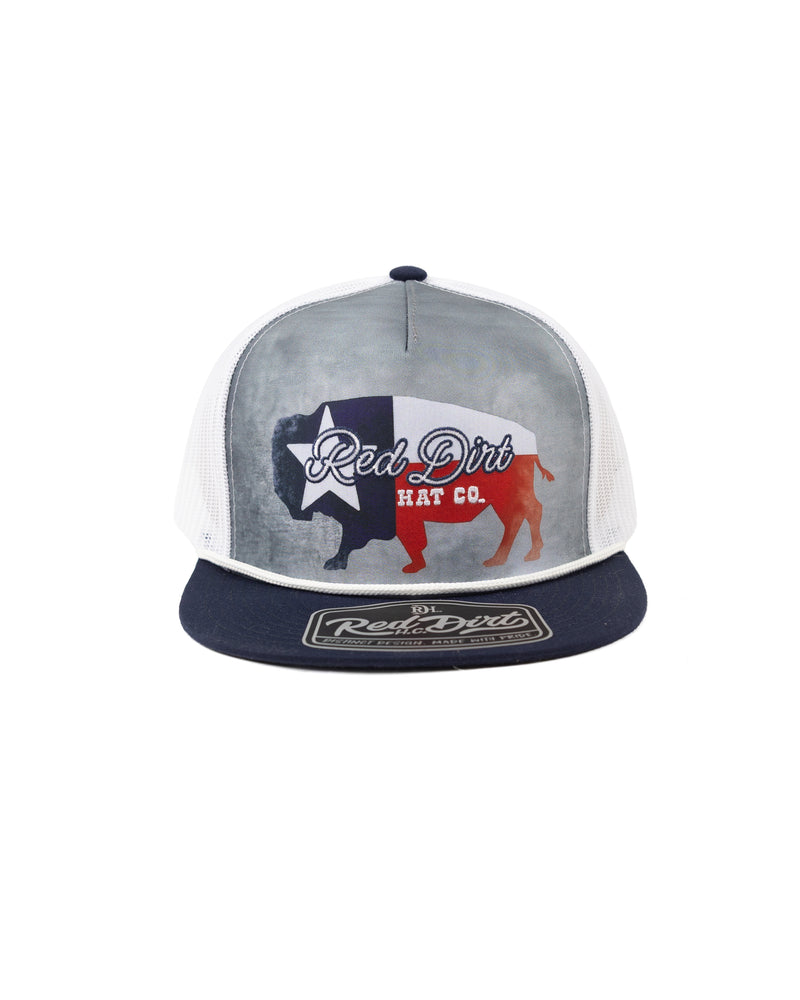 Red Dirt Hat Co Men's Tejas Gray/Navy and White Snapback RDHC-635