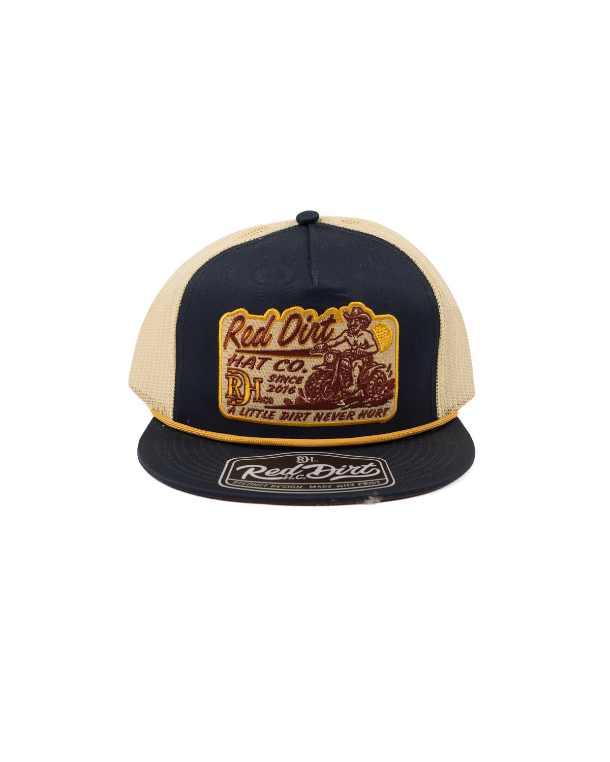 Red Dirt Hat Co Men's Navy/Tan/Gold Ridin' Dirty Snapback RDHC-643