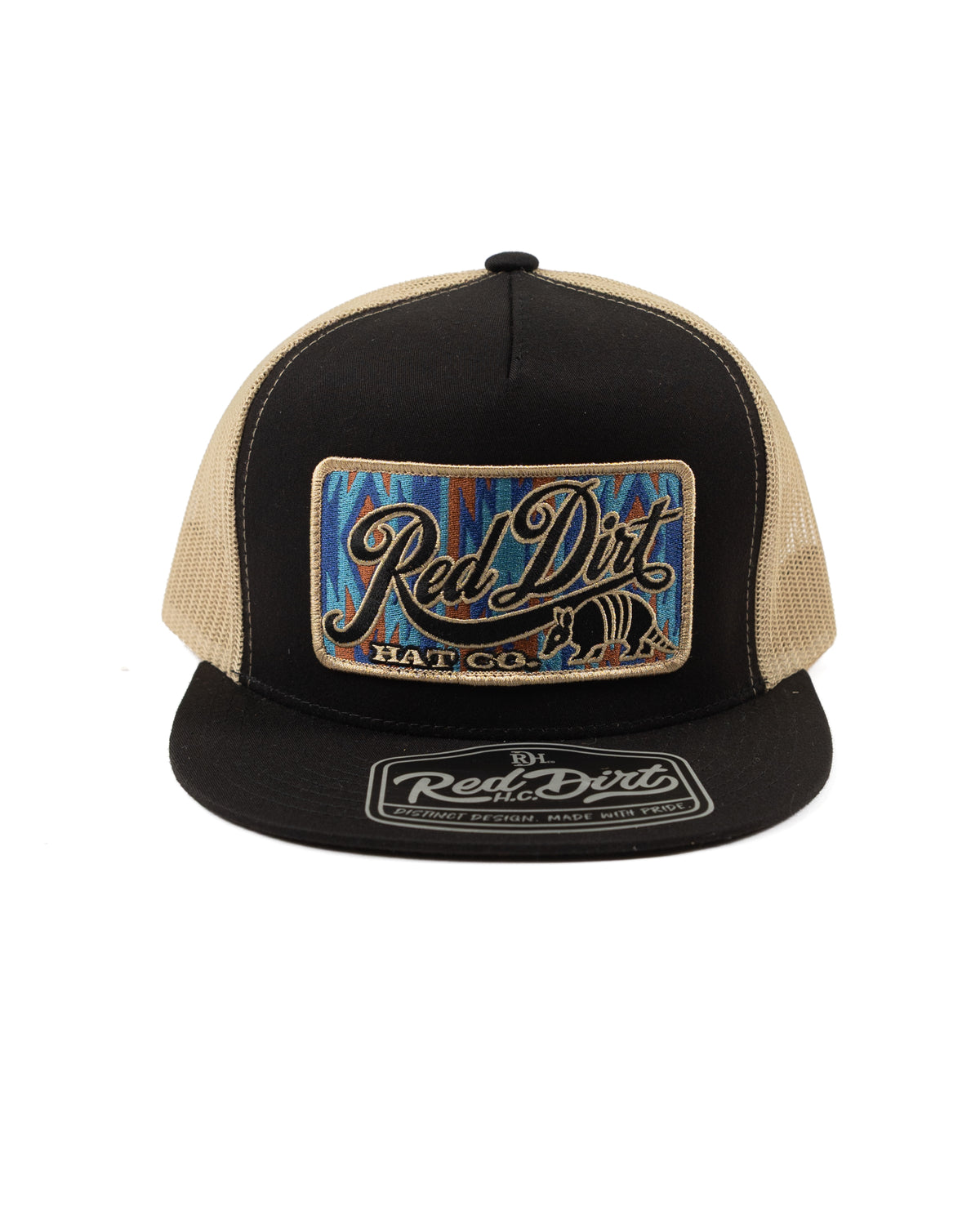 Red Dirt Hat Co Men's Black/Khaki Lone Dillo Snapback RDHC-654