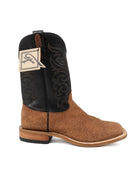 Fenoglio Men's Cognac Boar with Black Top Square Toe Boots