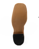 Fenoglio Men's Cognac Boar with Black Top Square Toe Boots