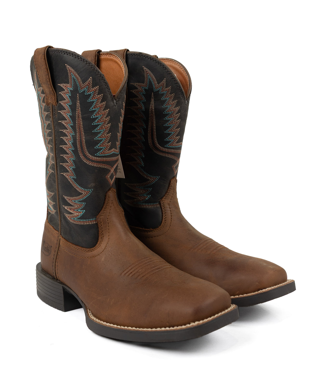 Justin Men's Brown/Black Gage 11" Western Square Toe Boots SE7534
