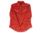 Cruel Denim Women's Long Sleeve Red Floral Snap Shirt CTW7554001