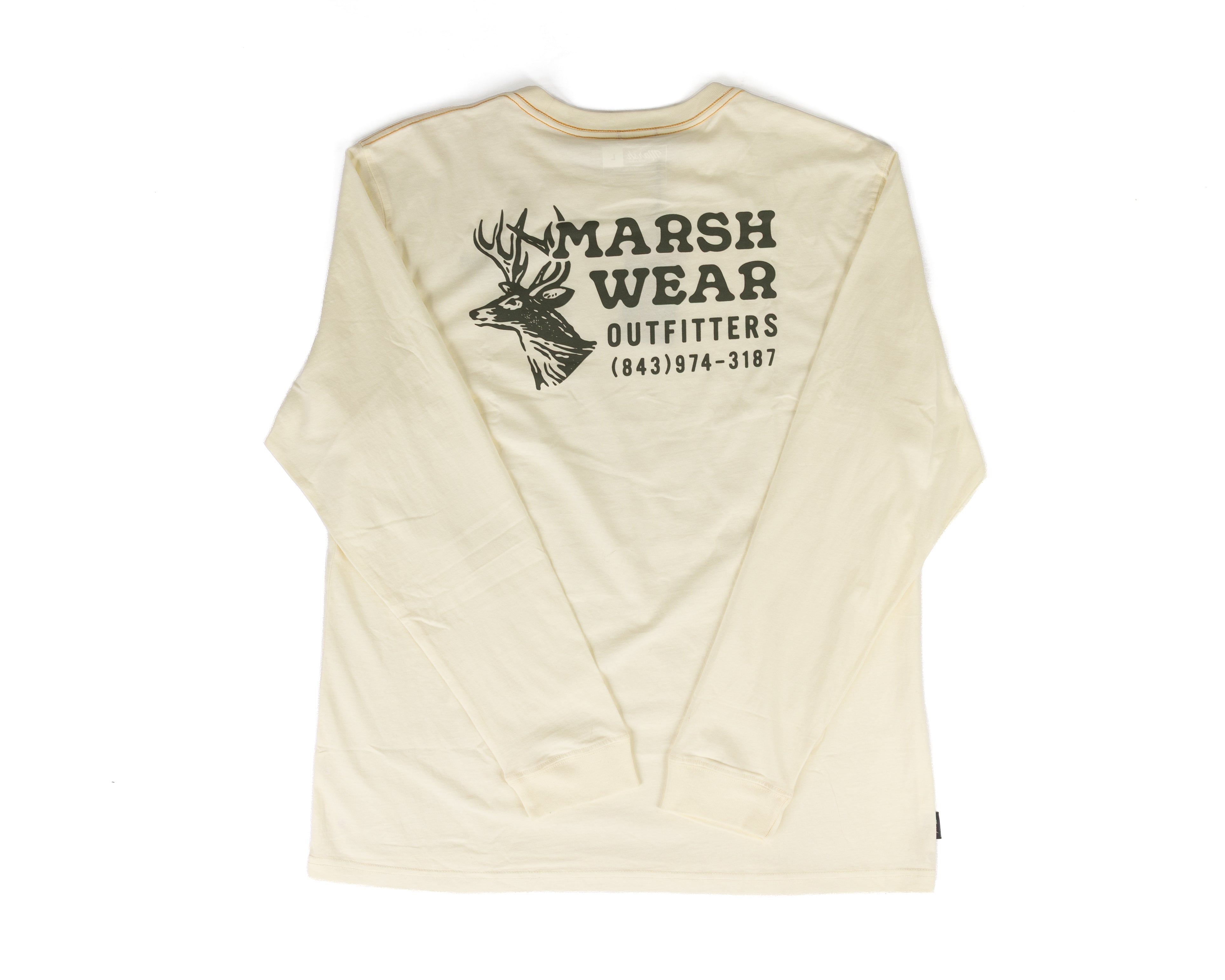 Marsh Wear Men's Long Sleeve Natural Outfitter Shirt MWT2052