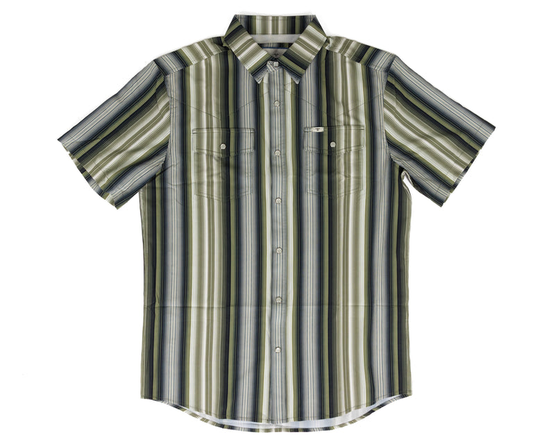 Ferrell Men's Short Sleeve "The Harrison" Pearl Snap In Green FPS1026185