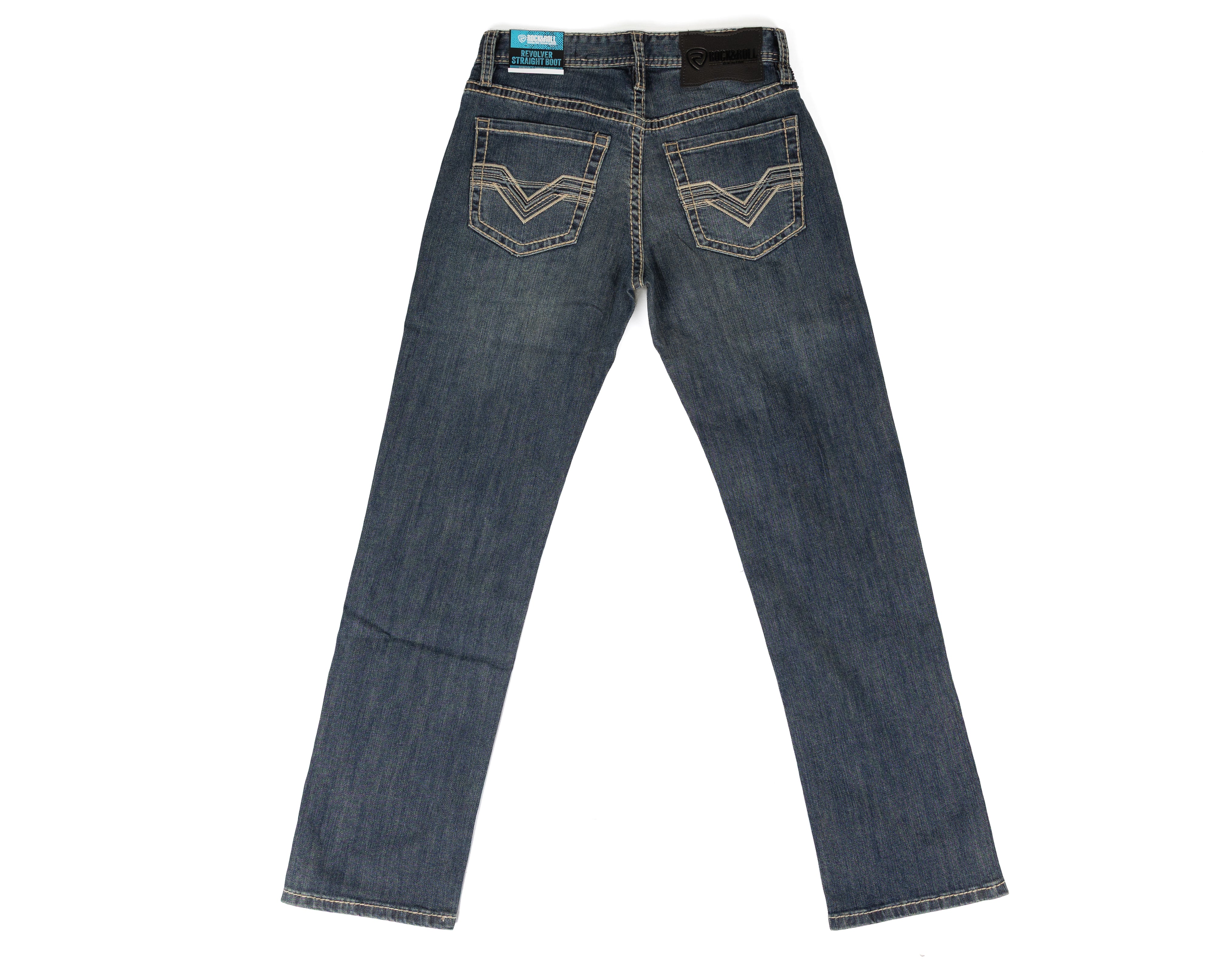 Rock and Roll Men's Revolver Slim Straight Stretch Denim Jeans BM1RD09812