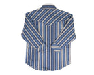 Rock and Roll Boy's Blue Striped Long Sleeve Pearl Snap BBN2S09435