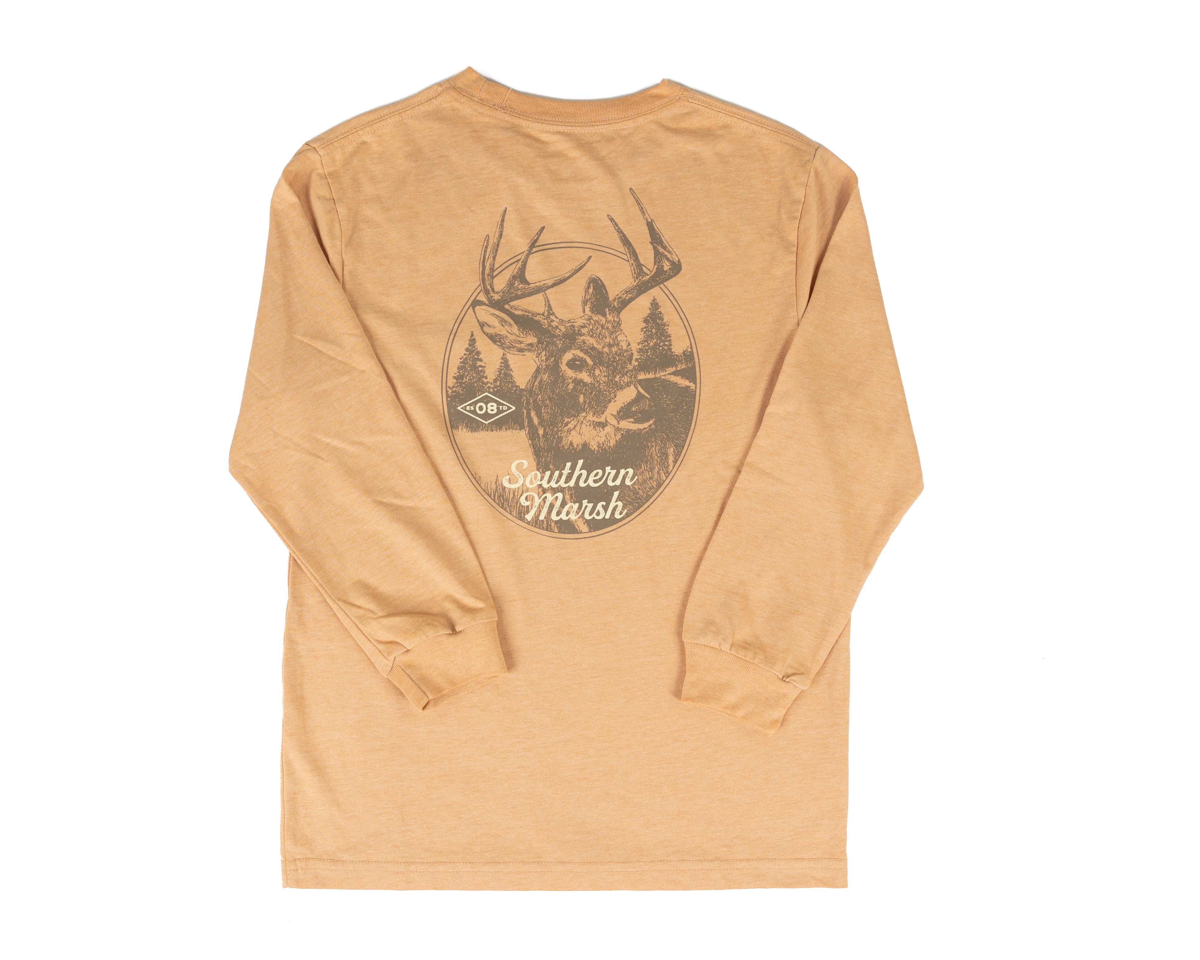 Boy's Southern Marsh Camel Long Sleeve Whitetail Shirt YTWLT-CML