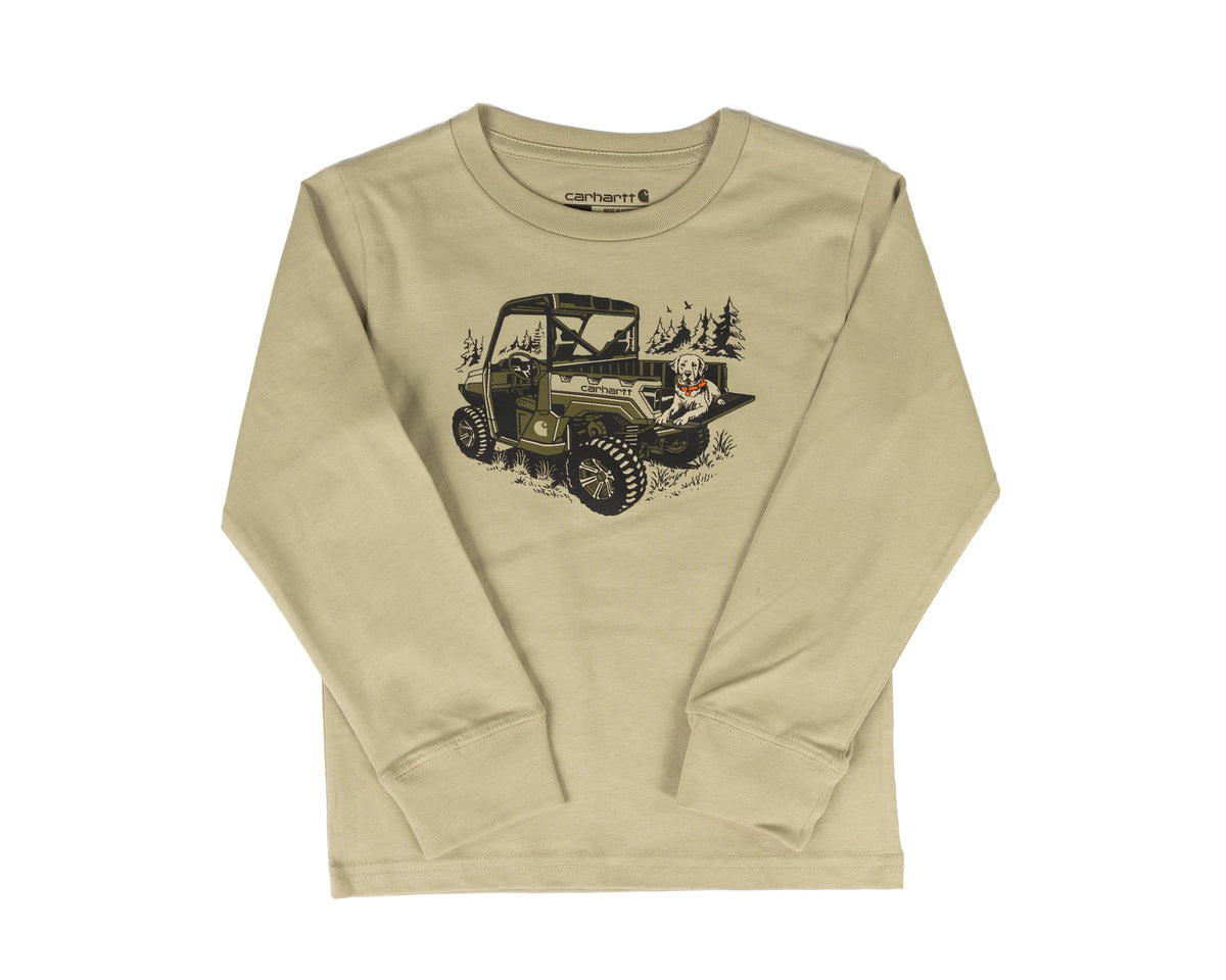 Carhartt Boy's Long Sleeve Green T-shirt CA6871GR9-CA66