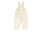 Carhartt Girl's Cream Canvas Ruffle Overalls ( 2T-3T) CM9757CA35
