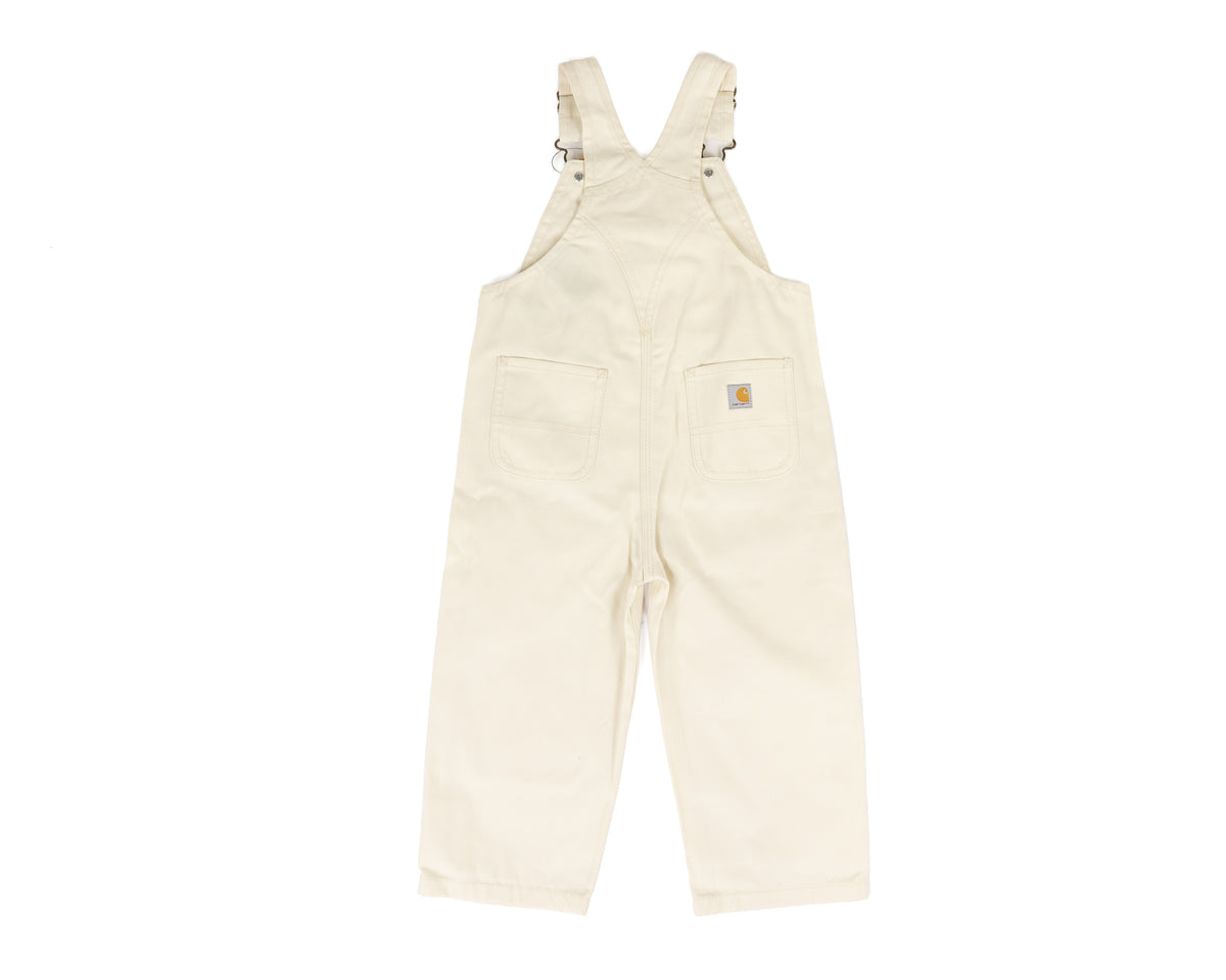 Carhartt Girl's Cream Canvas Ruffle Overalls ( 2T-3T) CM9757CA35