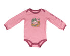 Carhartt Girl's Long Sleeve Pumpkin Truck Bodysuit CA7230P403-LN1
