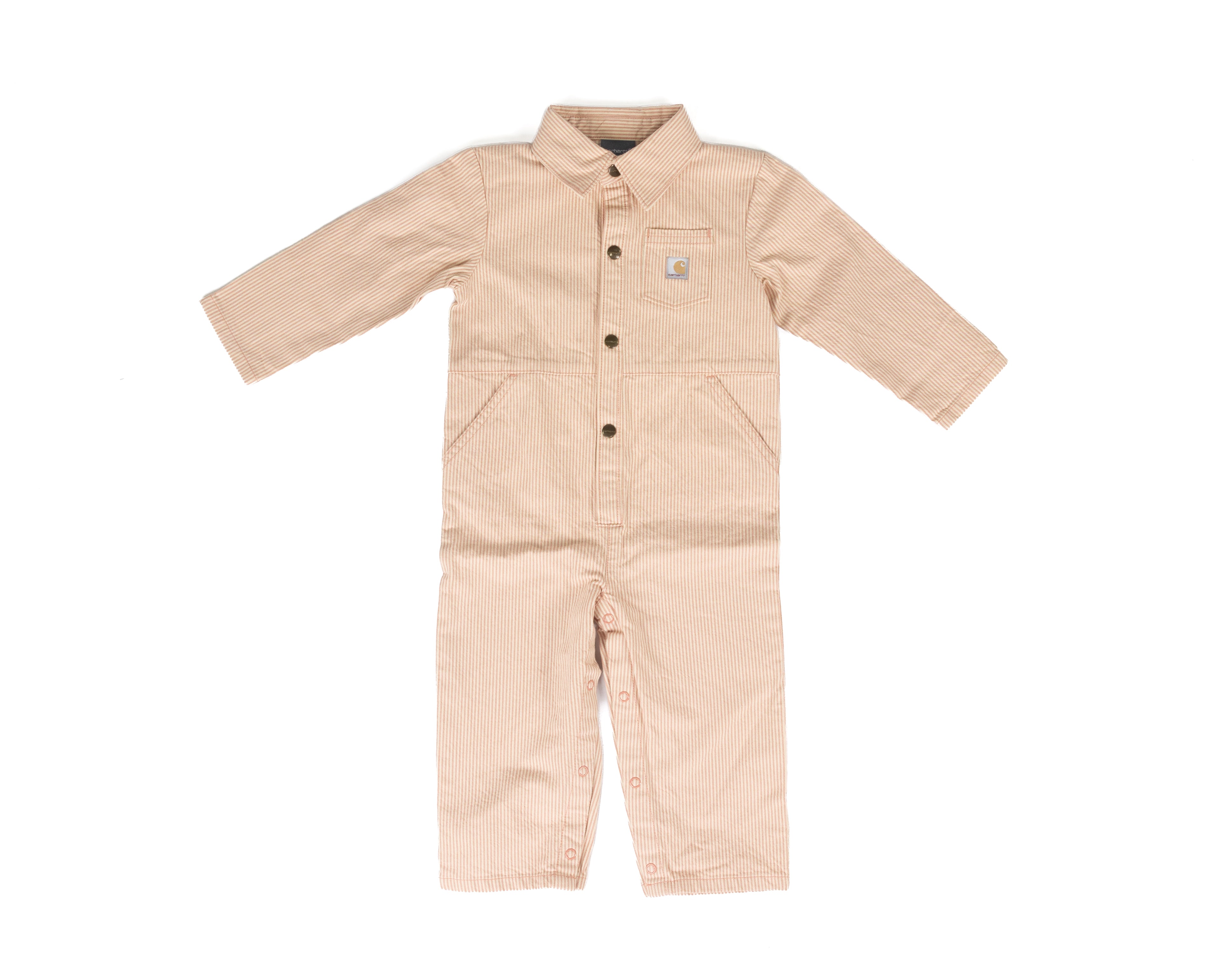 Carhartt Girl's Dusty Pink Twill Stripe Coveralls (3M-24M) CM5431CP54-UT5