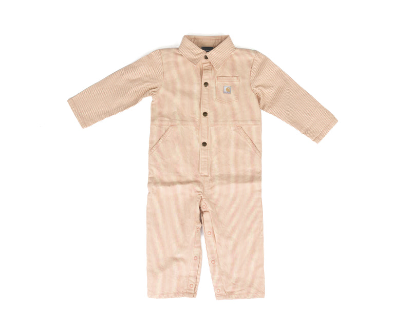 Carhartt Girl's Dusty Pink Twill Stripe Coveralls (3M-24M) CM5431CP54-UT5
