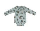 Carhartt Boy's Slate Bodysuit with Dogs Printed All Over CA6864HV6-AF1