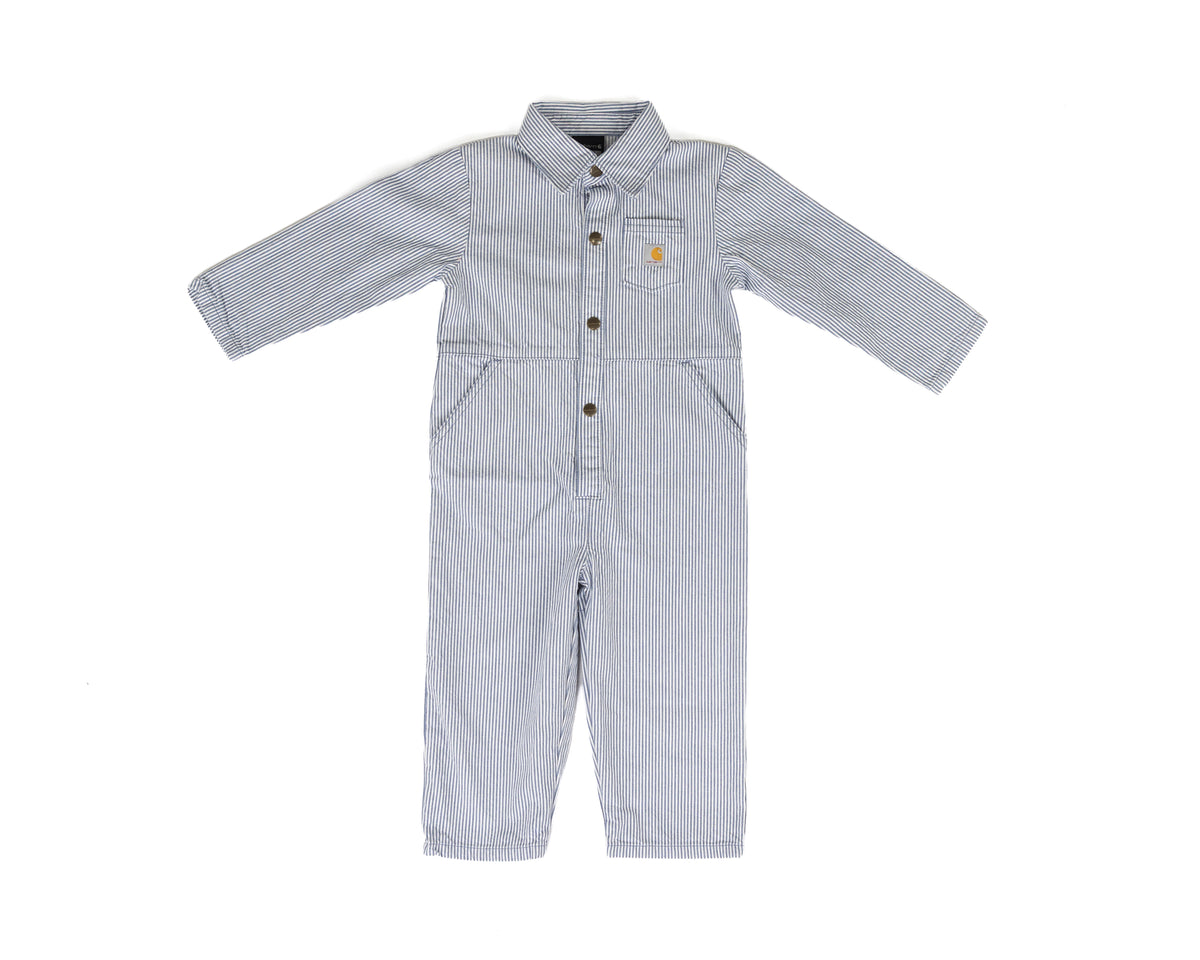 Carhartt Boy's Blue Striped Twill Coveralls (2T-4T) CM5431HS2