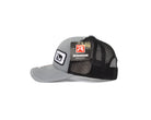 Dally Men's Gray and Black Trucker Snapback with Praying Cowboy Patch 