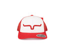 Kimes Ranch Men's White and Red Weekly Snapback 