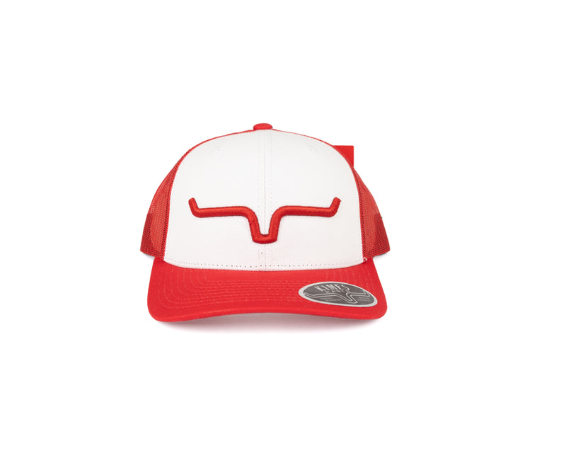 Kimes Ranch Men's White and Red Weekly Snapback 