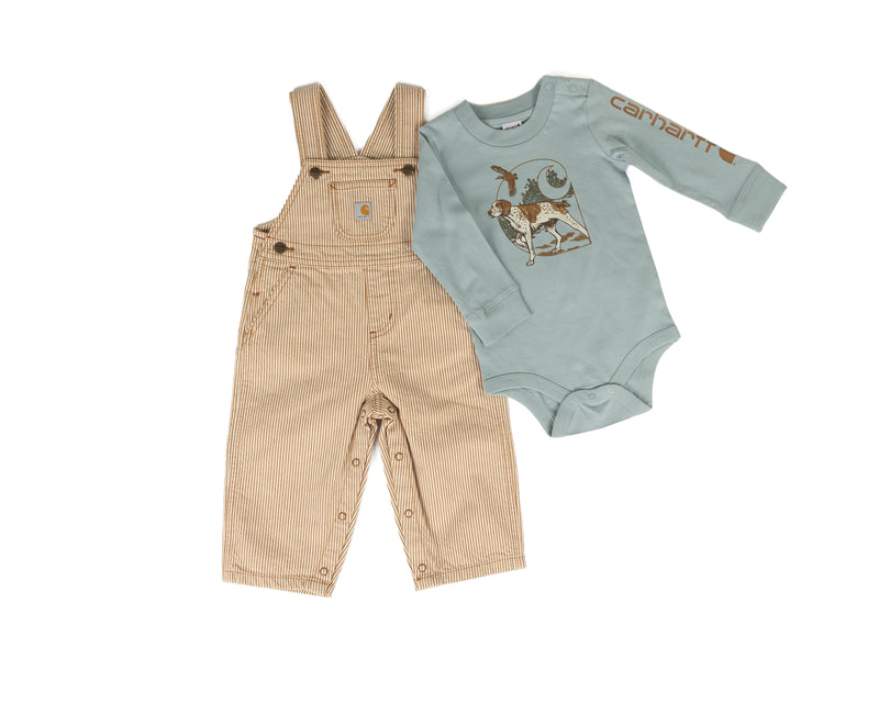 Carhartt Boy's Long Sleeve One-Piece and Overall Set CG8141D15-AF1