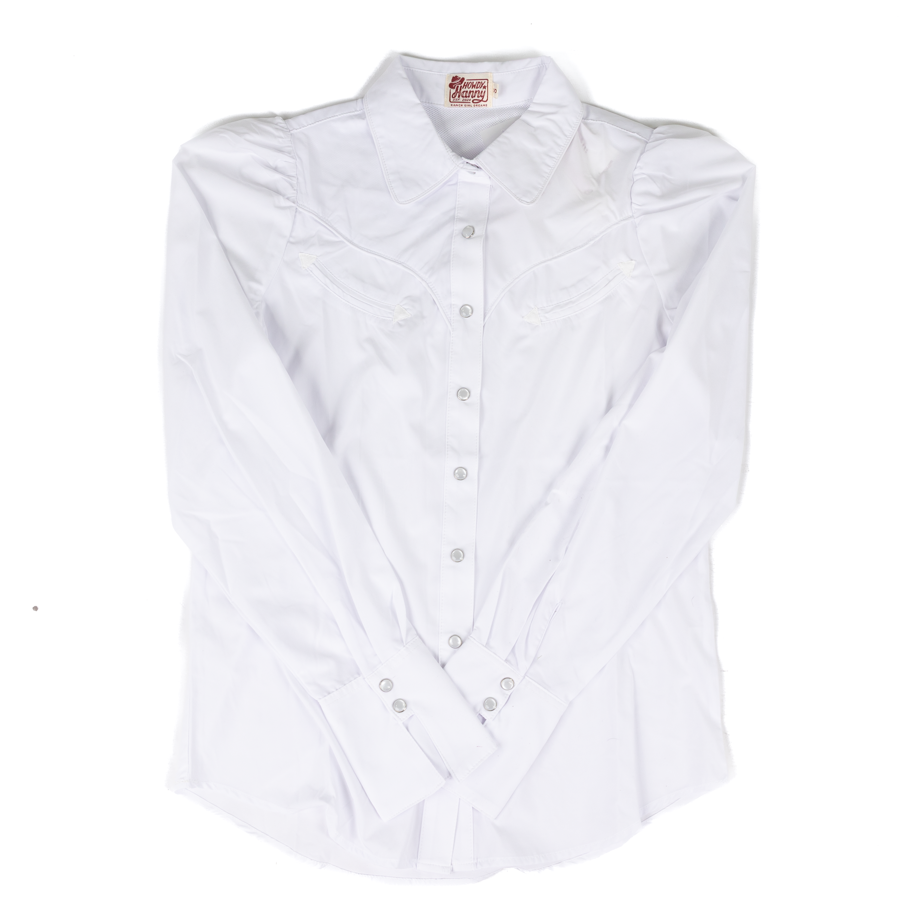 Women's Howdy Hanny Long Sleeve White Yoke Snap Up Top 
