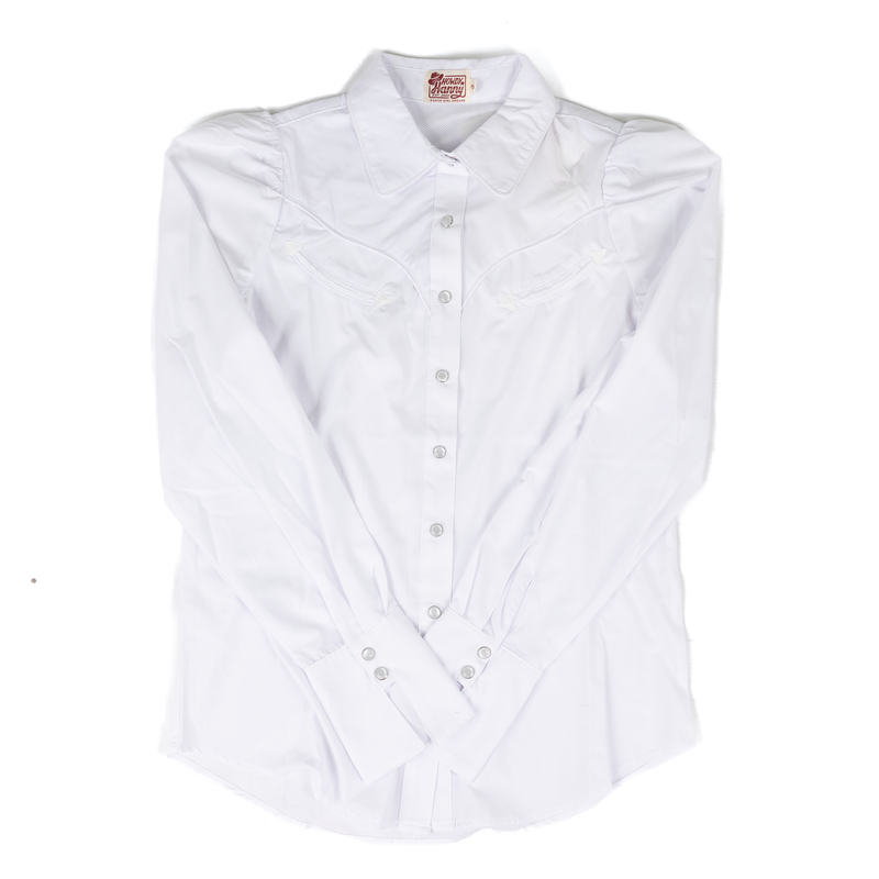 Women's Howdy Hanny Long Sleeve White Yoke Snap Up Top 