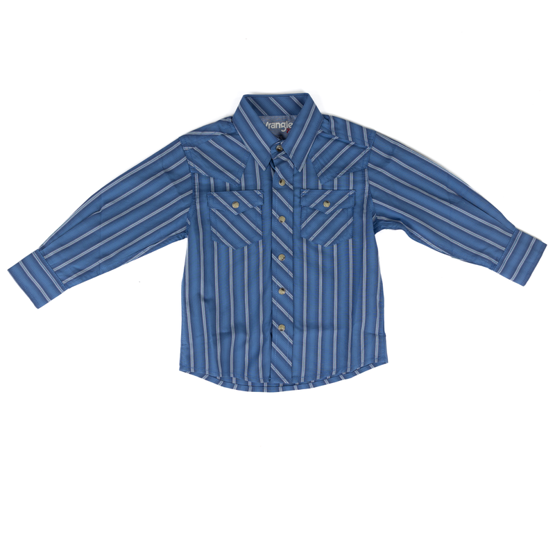 Boy's Wrangler 20X Advanced Comfort Western Snap Print Shirt 112381465