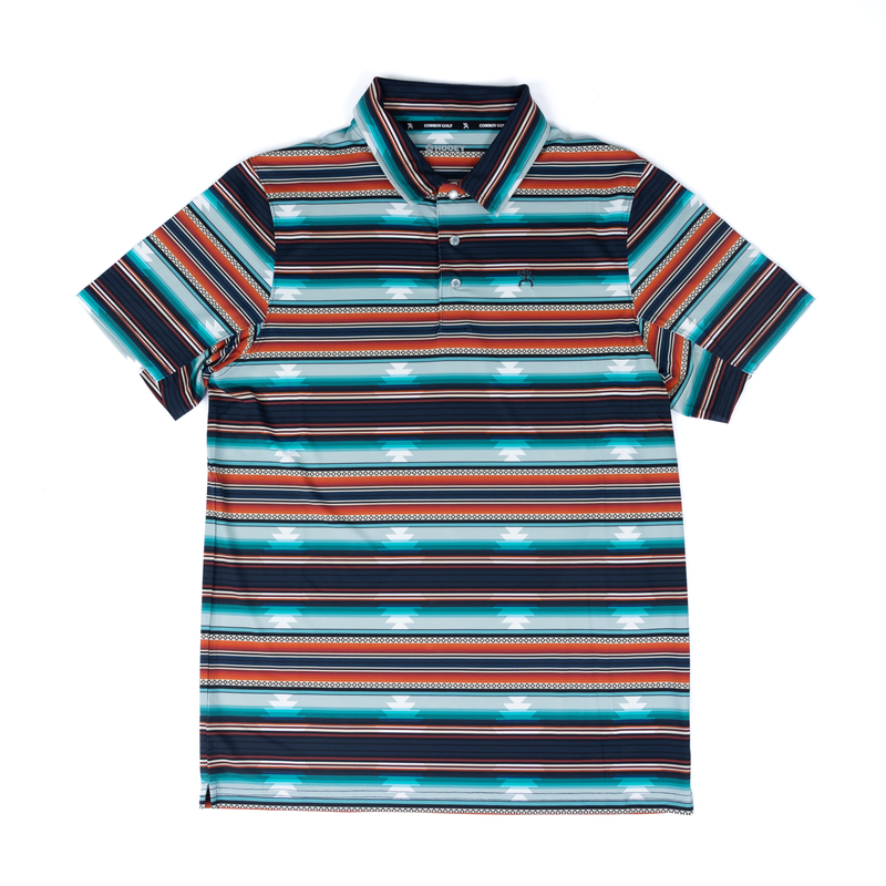 Men's Hooey Striped Aztec Multicolor Polo HP2602AZBK