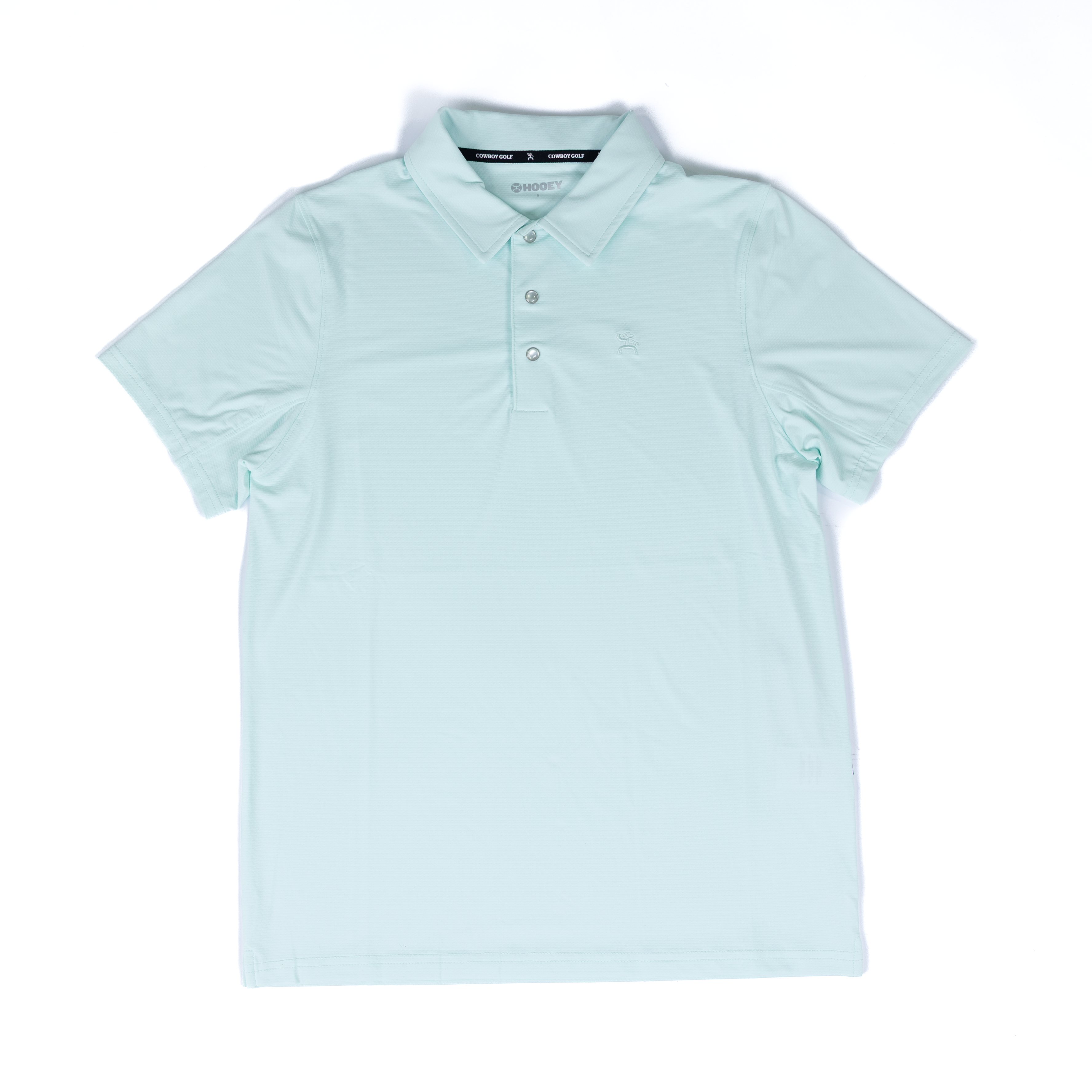 Men's Hooey Drive Bleached Aqua Polo Shirt HP2602AQ